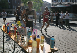 Verpflegungspunkt bei Kilometer 10.