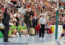 Punkt für den USC - Jubel beim Trainer Axel Büring.
