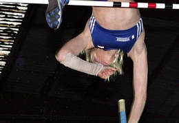 Der Weltrekordsprung mit 4,48m.