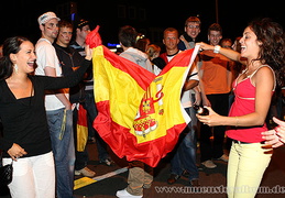 Fußball-EM 2008 - Spanien feiert im Ludgerikreisel