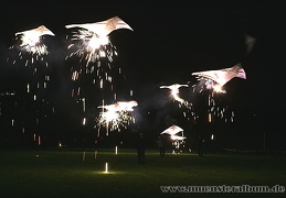 Deltas mit Feuerwerk.