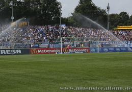 Vor dem Spiel gabs noch mal Wasser für den Rasen