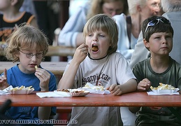 Currywurst und Pommes - das kommt immer gut !