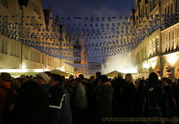 Dunkle Wolken über dem Prinzipalmarkt.
