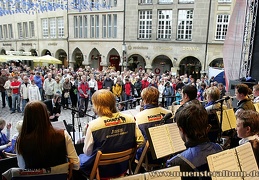 Die Jass Concert Band an der Lambertikirche.
