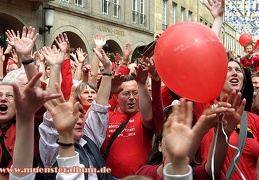 Die La-Ola-Welle für Münster.