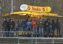Der mitgereiste Mainzer Fanblock
