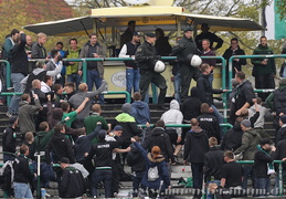 Kurze Aufregung im Fanblock